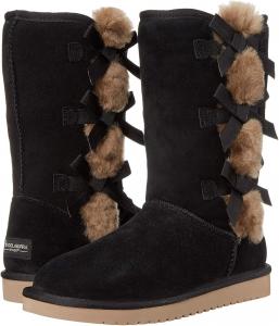 Женские сапоги Koolaburra by UGG Victoria замшевые с бантиками, черный