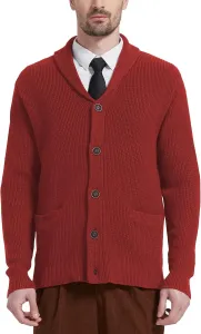 Мужской кардиган Kallspin из шерстяной смеси с воротником-шалью и карманами