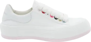 Кроссовки Alexander McQueen Wmns Deck Lace Plimsoll White Multi, белый