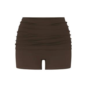 Шорты Nike x SKIMS Matte 3 Inch Foldover, темно-коричневый