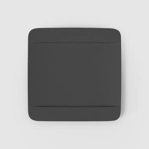 Тарелка обеденная квадратная Villeroy & Boch Manufacture Rock blanc 28x28x2 см, черный