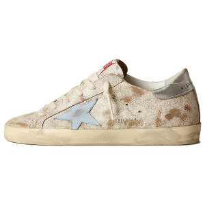 Кроссовки Golden Goose Super-Star Skateboarding Shoes Women's Low-top White/Blue, белый/синий