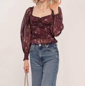 Топ Ариана в цвете баклажан heartloom, цвет aubergine