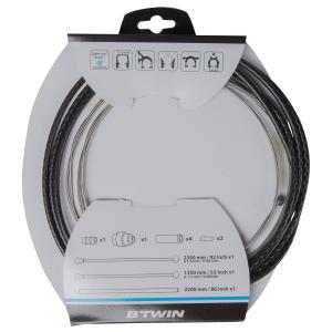 Набор тормозных тросов и рубашек универсальный черно-серый Btwin