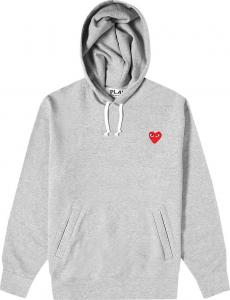 Толстовка Comme des Garçons Play Hooded Sweatshirt 'Grey', серый