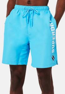 Купальник CODE APPLIQUE 19 INCH Superdry, светло-голубой