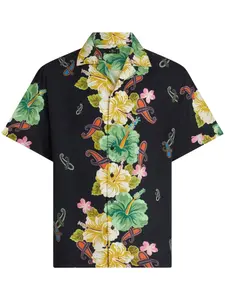 Рубашка с цветочным принтом ETRO, черный