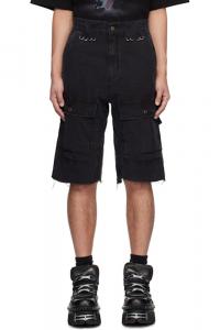 Черные военные винтажные шорты We11done