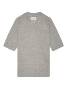 Футболка с V-образным вырезом и короткими рукавами NN07, серый