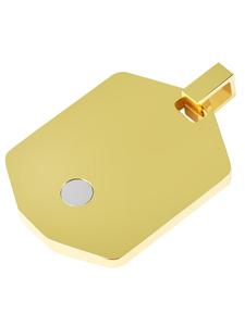 Adeliás Универсальный кулон из нержавеющей стали в золотом исполнении