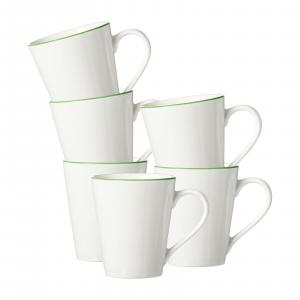 Набор из 6 кружек с ручкой Adela, зеленые, 300 мл Ritzenhoff Breker, зеленый