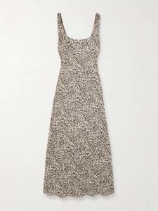 Платье миди из крепдешина с принтом Bondi Rixo, мультиколор