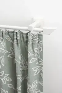 Карниз для штор GARESA "Cubus, внутренний направляющий Quadros", 1 направляющая, желаемая длина, комплект внутренних направляющих, выдвижной, дерево-алюминий 430 см, белый