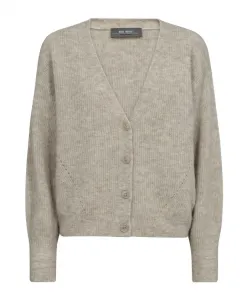 Мягкий вязаный кардиган с V-образным вырезом, серый. Mos Mosh, серый