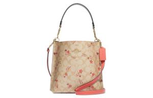 Сумка-ведро Mollie из коровьей кожи, через плечо, маленькая, женская, цвет хаки COACH