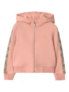 Толстовка с вышитым логотипом BURBERRY KIDS, розовый