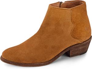 Женские ботинки Frye Carson из мягкой кожи полного слоя с фирменной отделкой в западном стиле и мягкой кожаной подкладкой - высота голенища 4 дюйма, Bronze - Suede