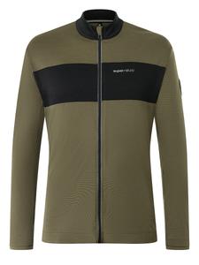 Рубашка super.natural Merino Fahrradtrikot, оливково-зелено-черный