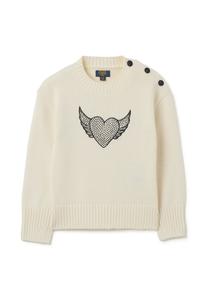 Джемпер OVS WITH EMBROIDERED HEART, Beige/Sand