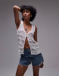 Удлиненный жилет Haven Lace белого цвета Rhythm