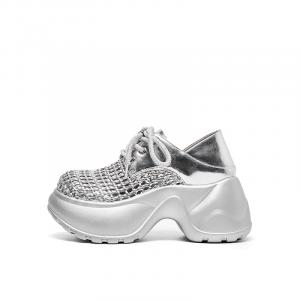 Низкие массивные кроссовки женские Lee Cooper, Silver