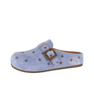 JEPSEN Женские синие тапочки с закрытым носком и износостойкой резиновой подошвой, цвет Blue