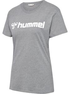 Футболка Hmlgo 2.0 Logo T-Shirt S/S Woman серого цвета Hummel