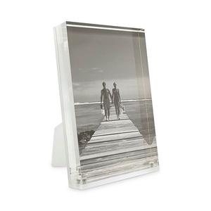 Мольберт Tizo Lucite Рамка для фотографий размером 4 x 6 дюймов на спине, белый