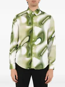 Рубашка с абстрактным принтом Patrizia Pepe, зеленый