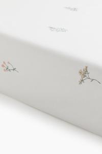 Простыня H&M Cotton Sheet With Eraser, 120x200 см, белый