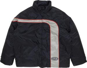 Пуховик Supreme Stripe Puffer Jacket 'Black', черный