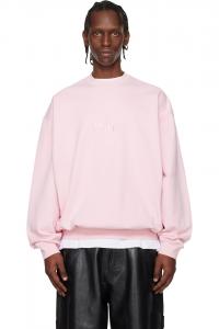 Vetements Розовая толстовка с вышивкой «Париж»