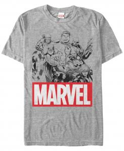 Мужская коллекция комиксов line art group shot футболка с коротким рукавом Fifth Sun, мульти