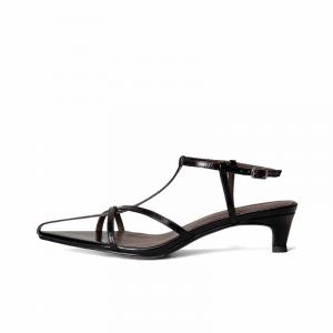 SHOEMAKER QUEEN Женские сандалии на одной застежке черные, цвет Black