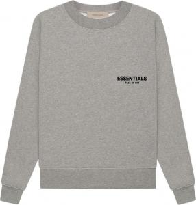 Толстовка Fear of God Essentials Crewneck 'Dark Oatmeal', серый
