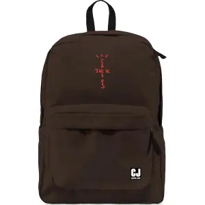 Рюкзак Cactus Jack by Travis Scott Backpack With Patch Set Brown, коричневый