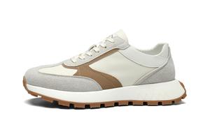 HLA Повседневные туфли мужские, низкие, белые, коричневые/бело-серые