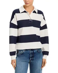 Укороченный поло-свитер оверсайз - эксклюзив Aqua, мультиколор