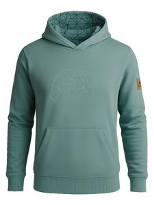 Толстовка FORSBERG Hoodie mit gesticktem Polygonbär, мятный