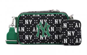 Полиэстер с искусственной кожей Комбинированная сумка Сумка для камеры Плечевая сумка Кроссбоди Обычная Женская Черная MLB