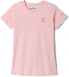 Футболка с короткими рукавами и принтом «Mission Lake» от Columbia Girls, Satin Pink/Csc Stacked