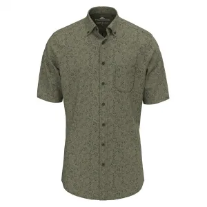 Рубашка с коротким рукавом Fynch Hatton Inked Cotton Prints, зеленый