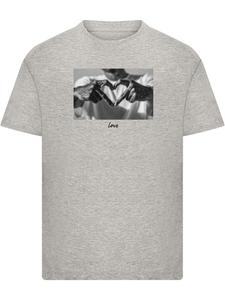 Футболка Kids Heart Sign Tee серого цвета Mister Tee