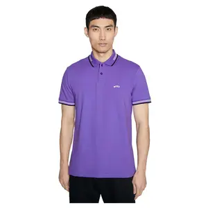 Поло BOSS Paul Curved, фиолетовый