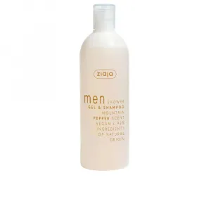 Гель для душа Men gel de ducha y champú mountain pepper Ziaja, 400 мл.