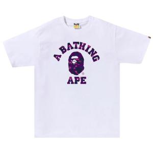 Футболка BAPE Color Camo College Tee 'White/Purple', белый