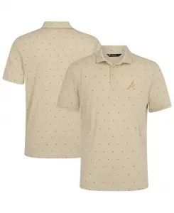 Мужская поло Atlanta Braves Vision кремового цвета LevelWear