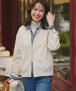 Прозрачная хлопковая махровая куртка с двойной молнией 23 Wards, цвет White [001]