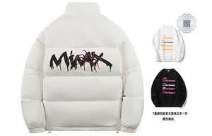 Mimx Homme Унисекс пуховик, Apricot (Comes with Heavyweight Crew Neck Sweatshirt)