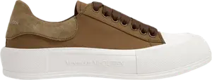 Кроссовки Alexander McQueen Deck Plimsoll Khaki, зеленый